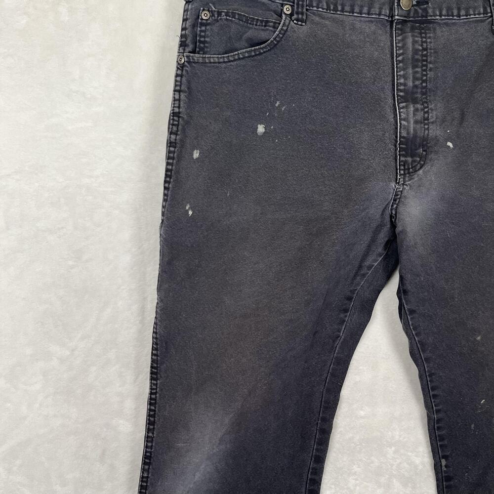 Dickies Carpenter Jeans Mens 38x32 Black Relaxed Straight Work Denim Faded Wash - Picture 3 of 13